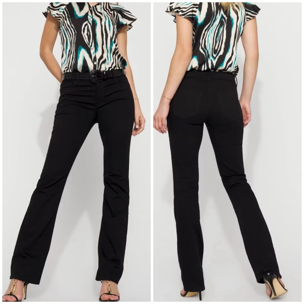 WHBM Mid-rise Slim Bootcut jeans, black, size 10L
